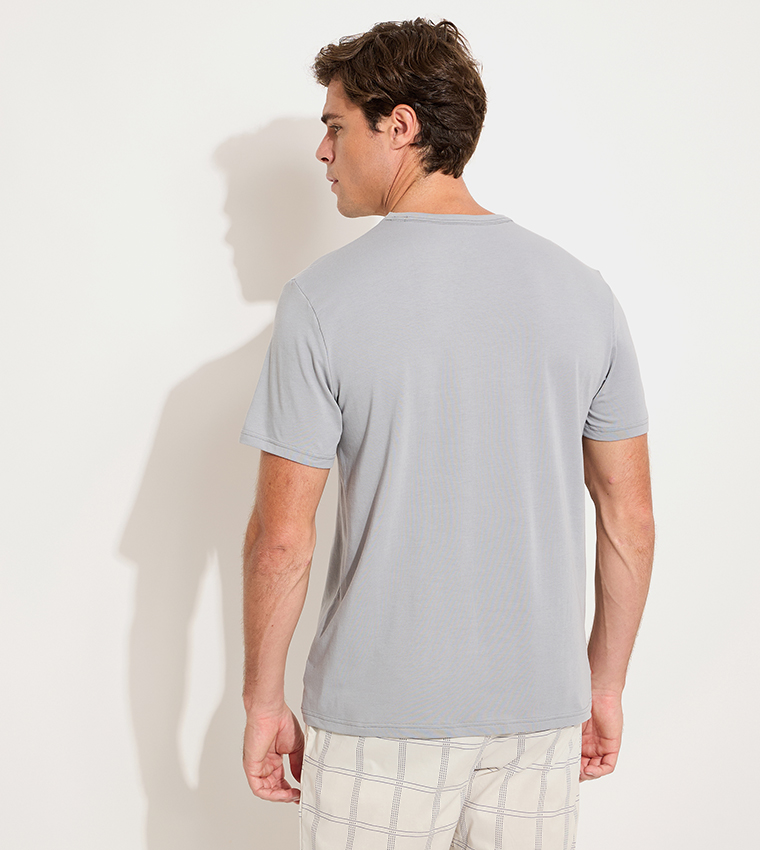 Logo Embroidered Short Sleeves Sleep T-Shirt