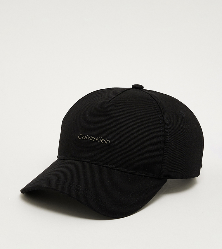 Buy Calvin Klein Logo Metal Canvas Baseball Cap In Black 6thStreet UAE