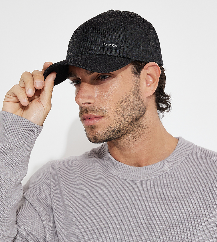 ★ ★ Unisex CKJ Monogram Embroidered Ball Cap 4K Monogram Logo Baseball Cap | Calvin Klein
