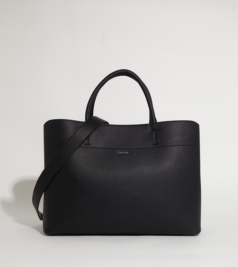 Buy Calvin Klein Logo Detail Business Tote Bag In Black 6thStreet Saudi Arabia