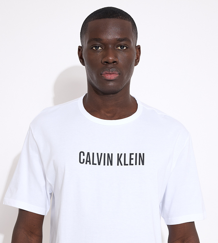 Logo Printed Short Sleeves Sleep T-Shirt