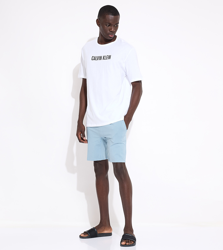 Logo Printed Short Sleeves Sleep T-Shirt