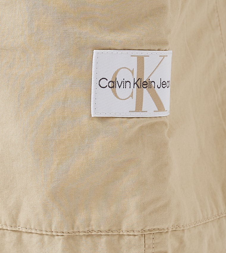 Logo Badge Elastic Waist Cargo Pants