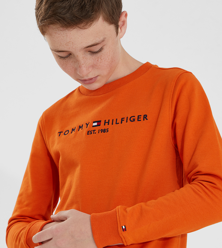 Buy Tommy Hilfiger Essential Cn Sweatshirt In Orange 6thStreet Bahrain