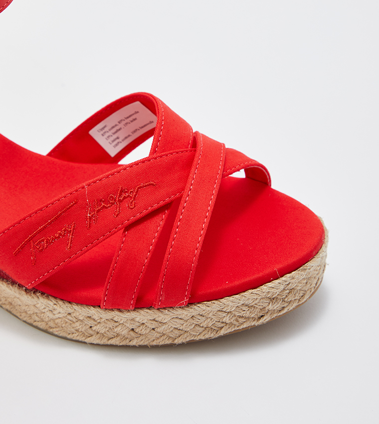 Red tommy hot sale hilfiger wedges