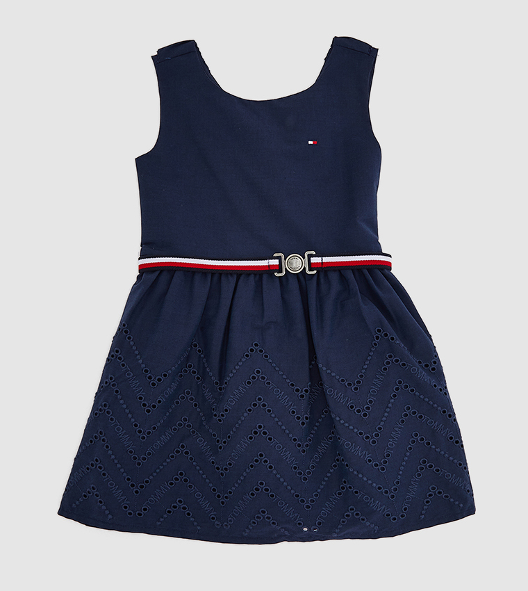 Buy Tommy Hilfiger Ruffle Dress In Blue | 6thstreet Qatar