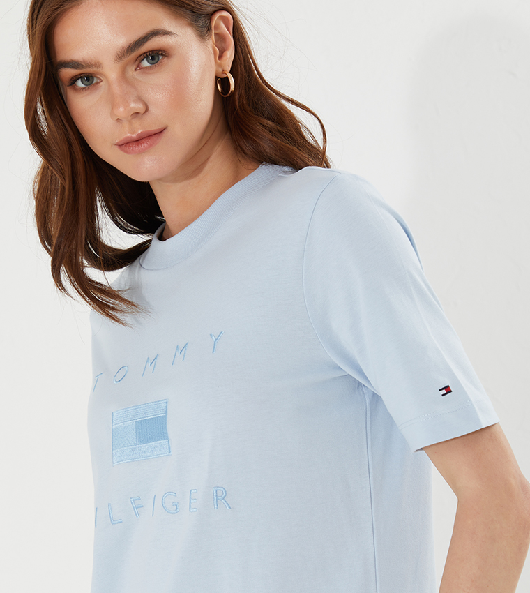 Crew Neck Boxy Crop T-shirt