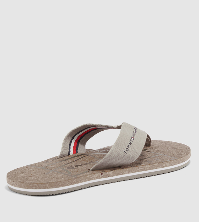 Buy Tommy Hilfiger Logo Cork Flip Flops In Grey 6thStreet Qatar