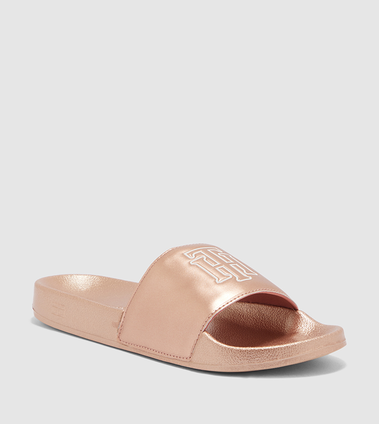 Rose gold deals tommy sliders