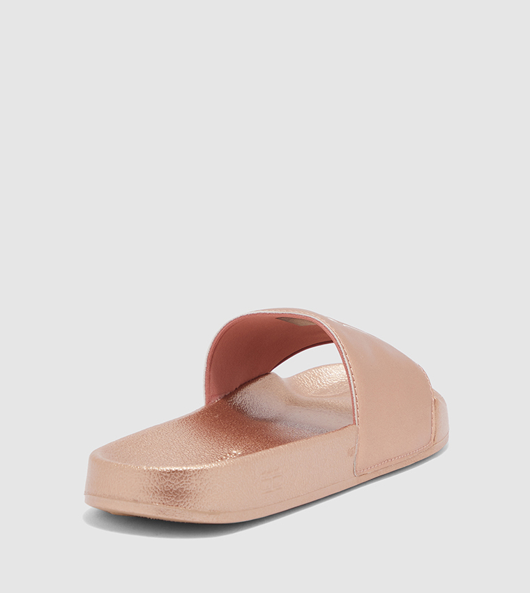 Rose gold hot sale tommy sliders