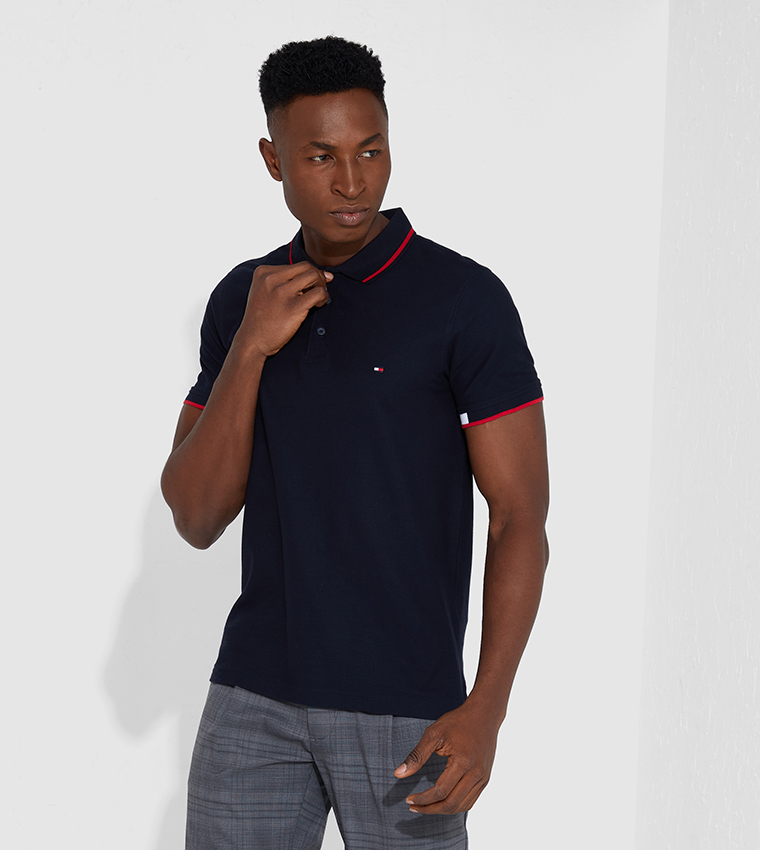 Navy blue tommy hilfiger polo on sale