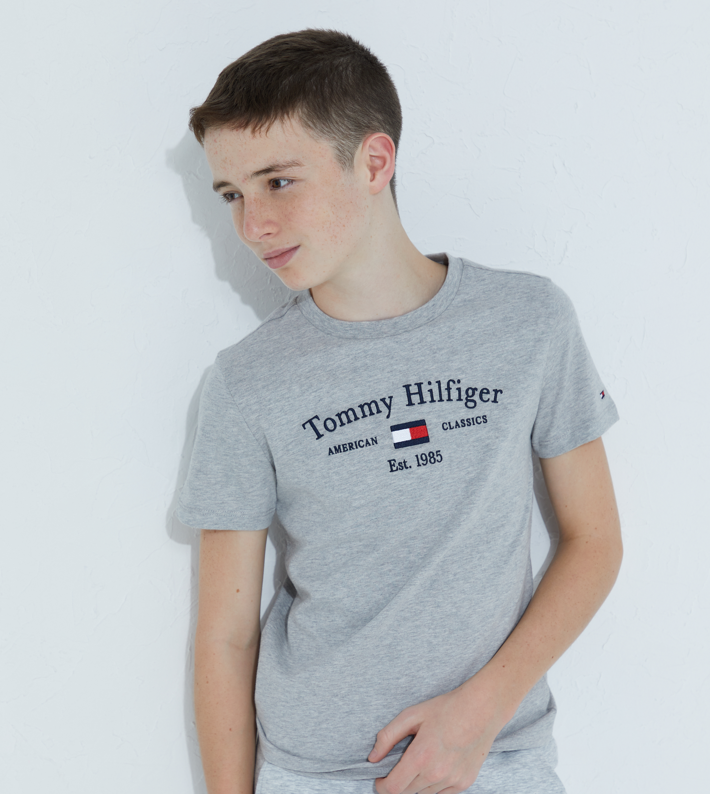 Prime løn Udvidelse Buy Tommy Hilfiger Short Sleeve Logo T Shirt In Grey | 6thStreet Oman