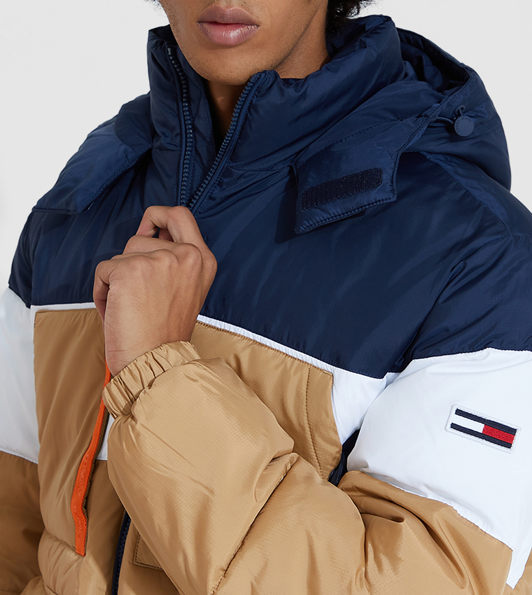 tommy hilfiger khaki puffer jacket