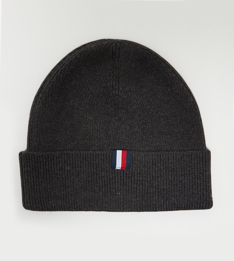 Tommy hilfiger beanie grey hot sale