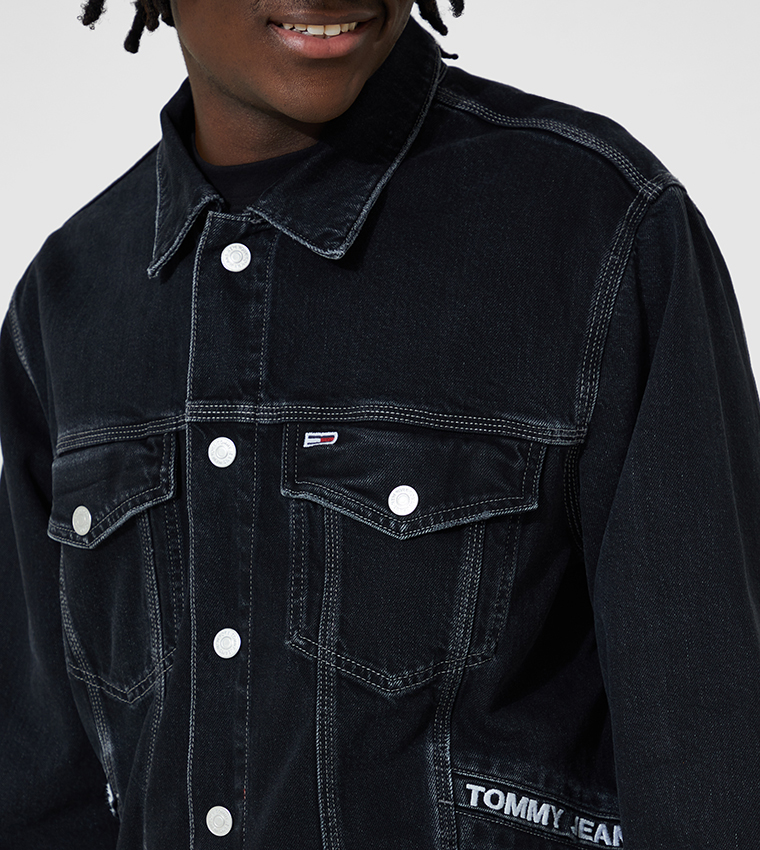 Tommy Jeans Oversized Logo Sleeve Denim Jacket