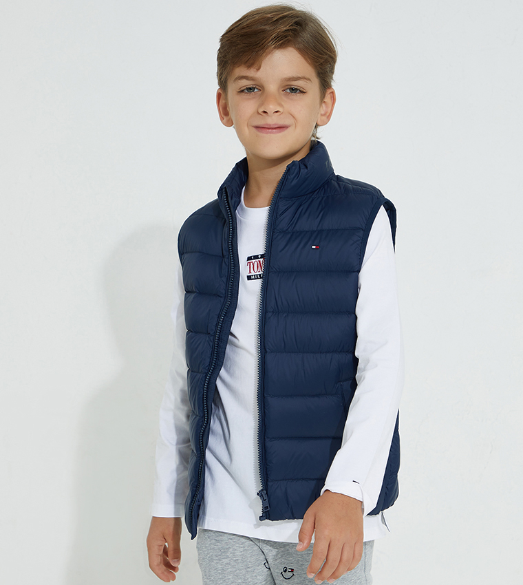 zwaarlijvigheid woonadres Doodt Buy Tommy Hilfiger Kids Recycled Faux Down Vest In Blue | 6thStreet Saudi  Arabia