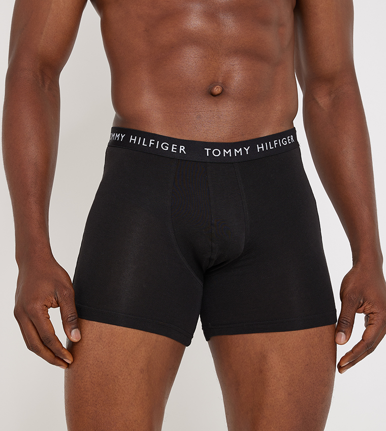 Buy Tommy Hilfiger Pack Of 3 Logo Waistband Boxer Briefs In Multiple Colors