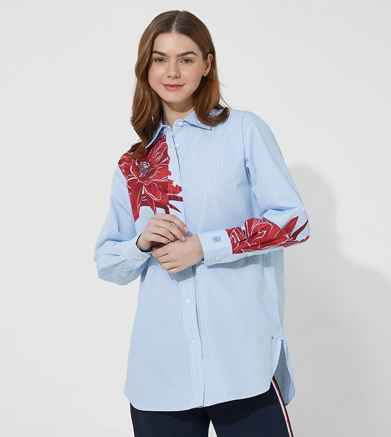 Tommy Hilfiger shirt for women in White, Size:Large price in UAE