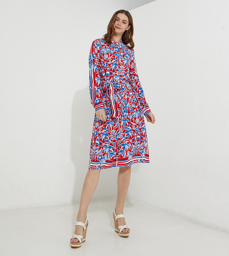 tommy hilfiger belted halter midi dress NWT Tommy Hilfiger Belted Blue Paisley Halter Neck Chiffon Midi Dress Size  10