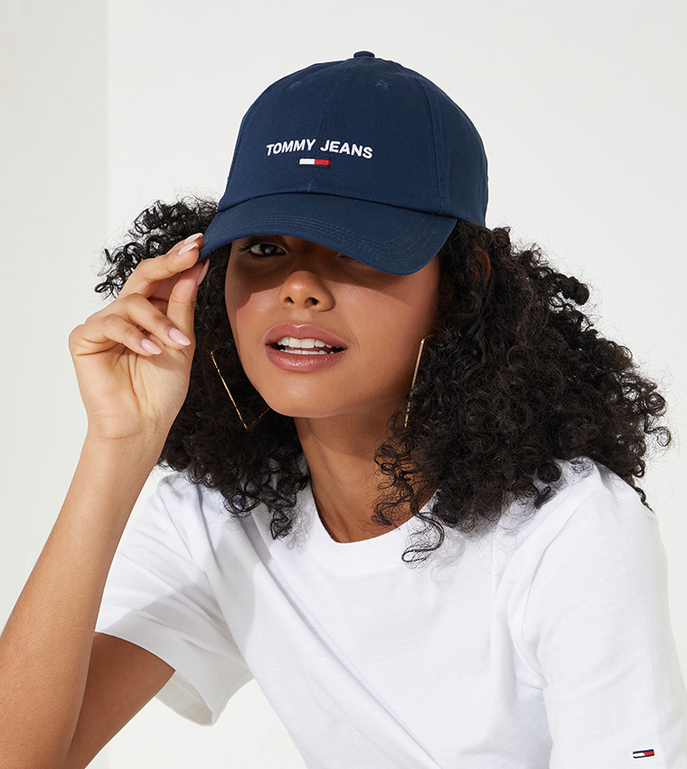 NAVY BLUE Jeans Logo Arabia Tommy Buy | Saudi Solid 6thStreet Embroidered Sports In Cap