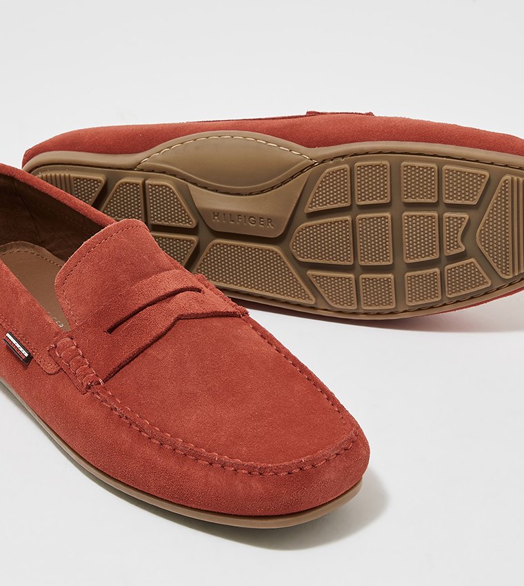 tommy hilfiger red loafers