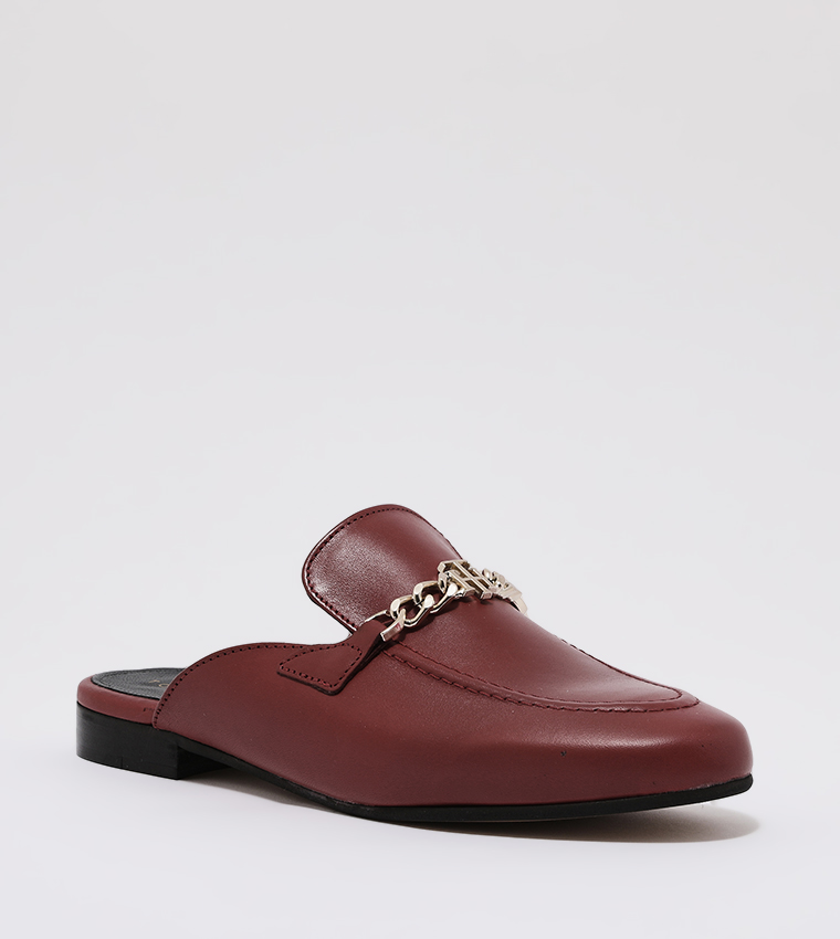 Red sale mule loafers