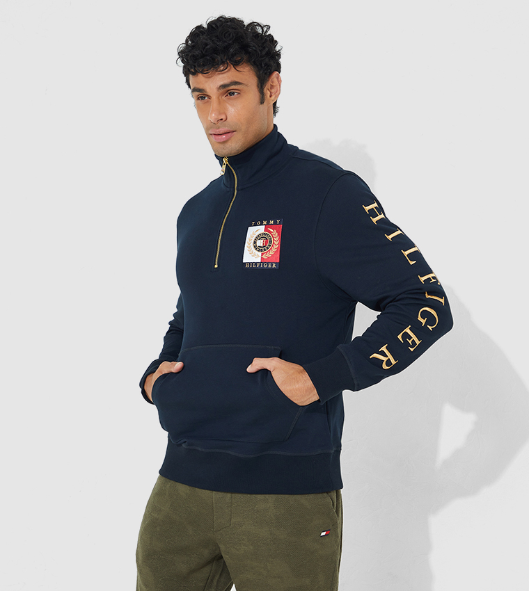 Tommy icons deals mock neck sweater