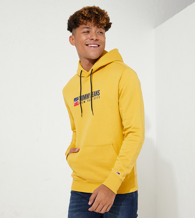 Yellow clearance hilfiger hoodie