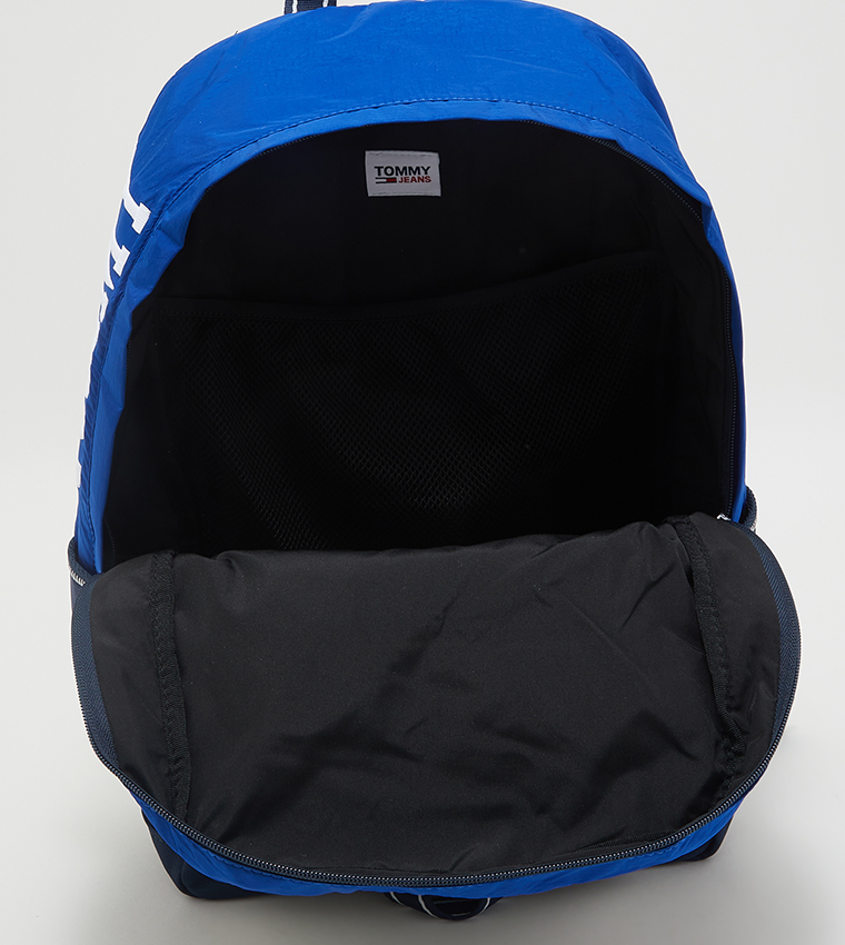 Buy Tommy Jeans Color Block College Varsity Backpack In Blue