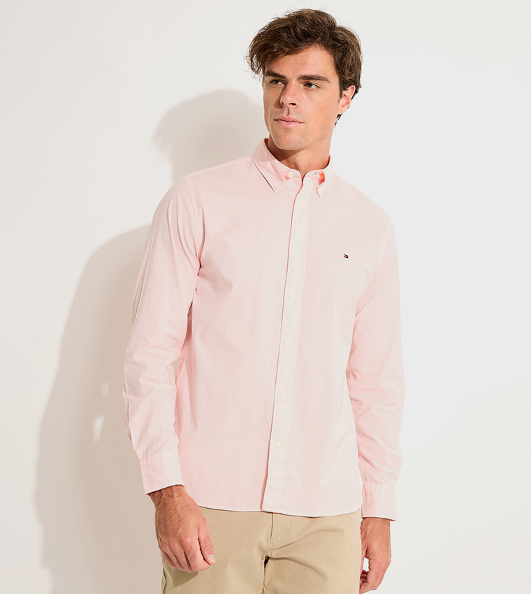 Shirt Casual Tommy Hilfiger Chinese Collar Shirts Premium Linen Shirt