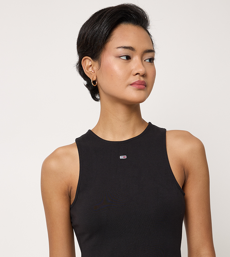 Logo Detail Tank Dress