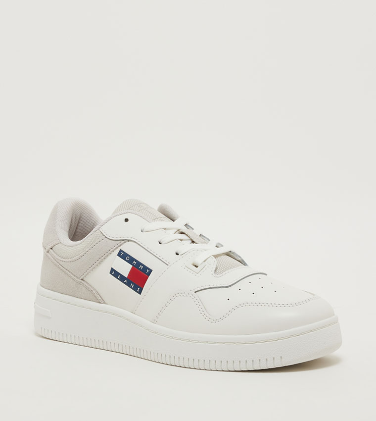 Logo Detail Retro Basketball Sneakers