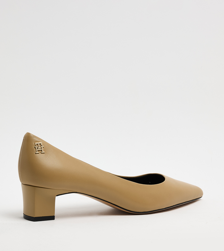 Textured Pointed Toe Pumps