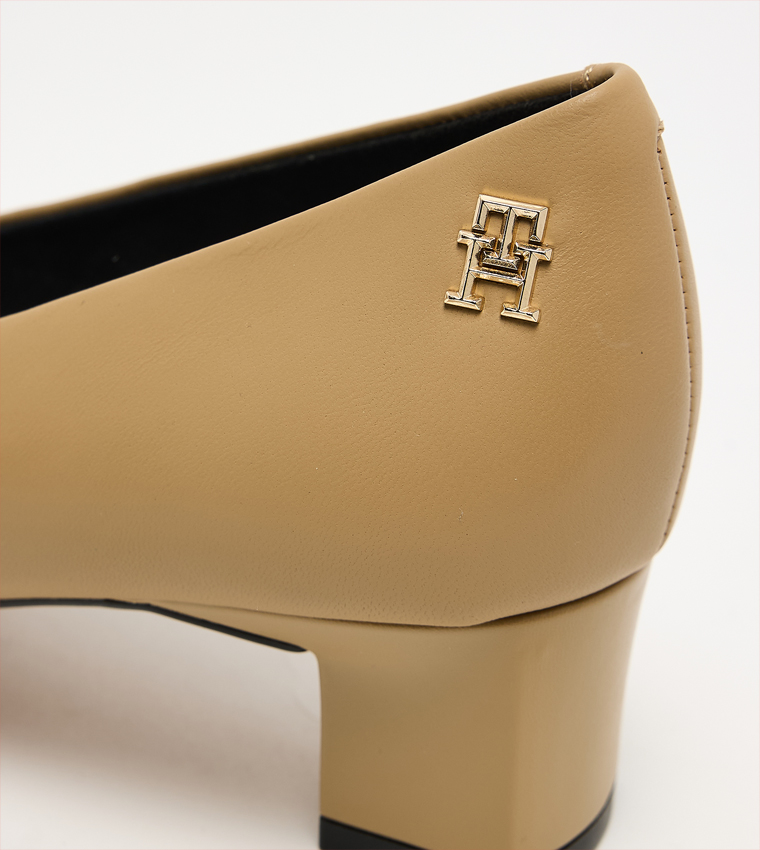 Textured Pointed Toe Pumps