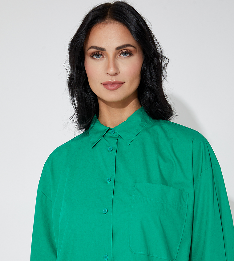 Solid Loose Fit Long Sleeves Shirt