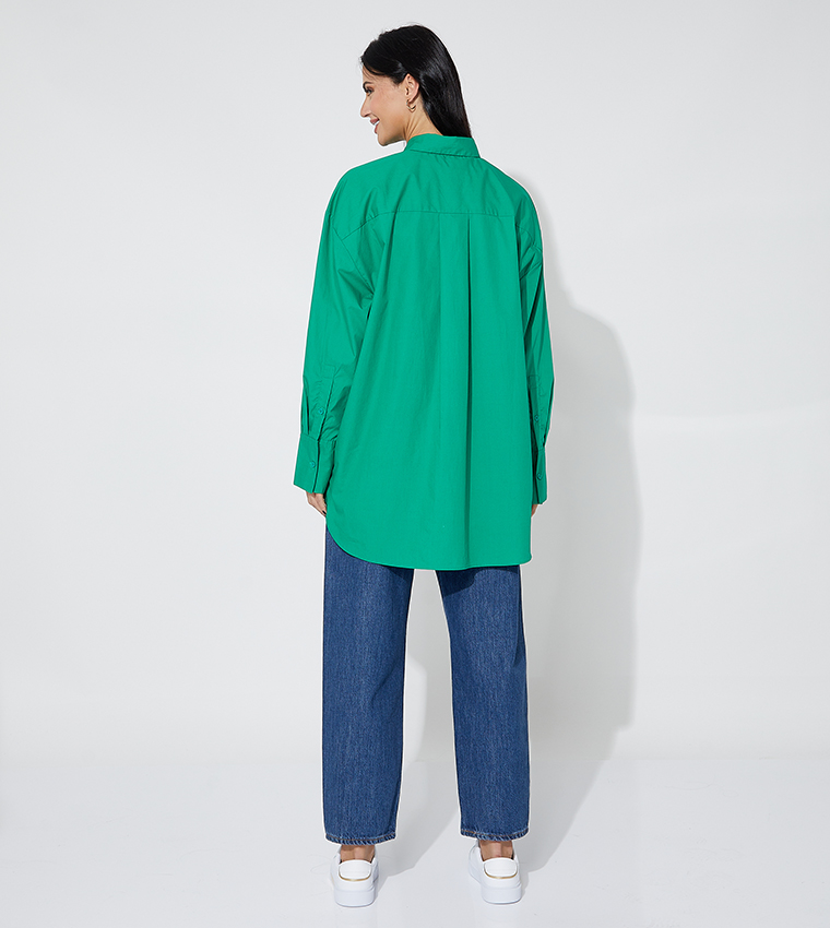 Solid Loose Fit Long Sleeves Shirt