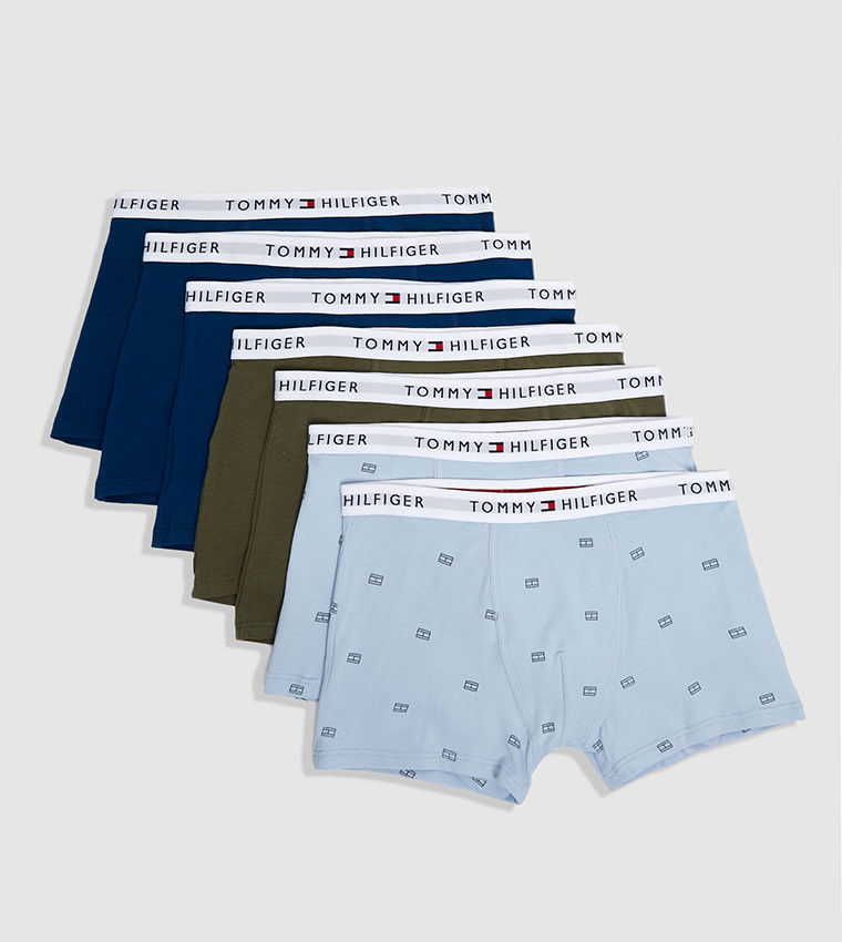 Pack of 7 Logo Waistband Trunks