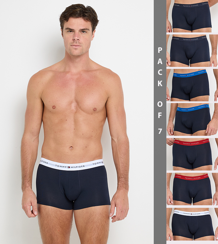 Pack of 7 Logo Waistband Trunks