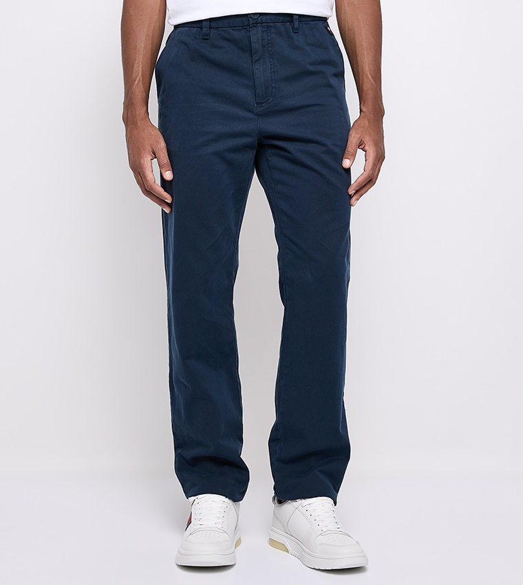 Solid Mid Rise Chinos