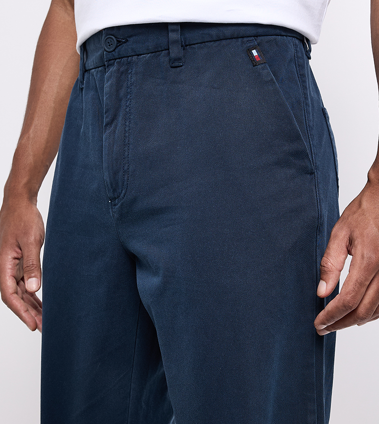 Solid Mid Rise Chinos