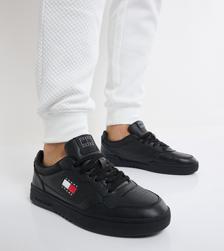 Flag Detail Lace Up Sneakers