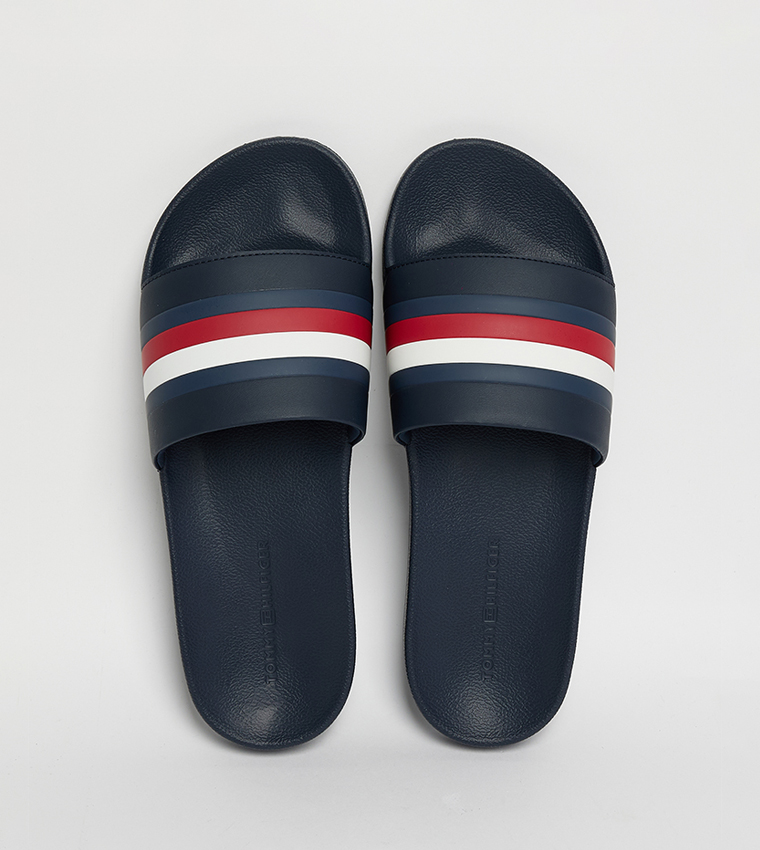 Color Block Open Toe Slides
