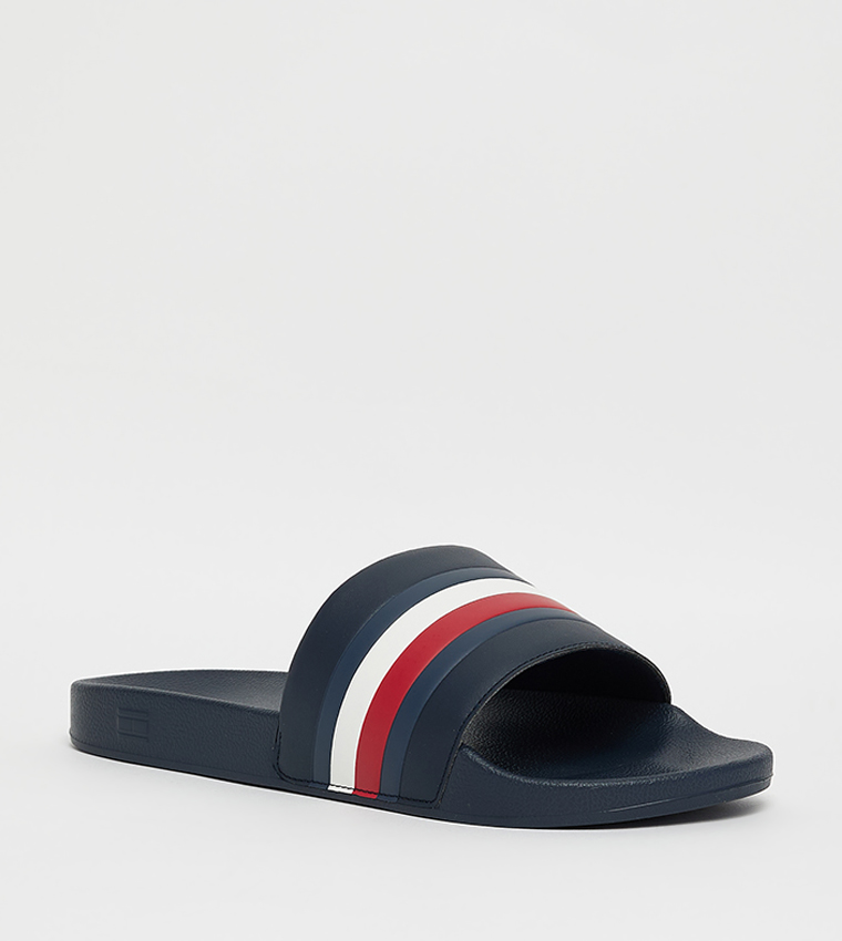 Color Block Open Toe Slides