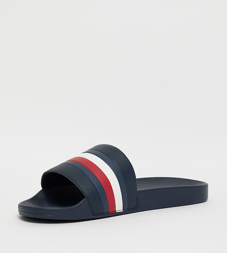Color Block Open Toe Slides