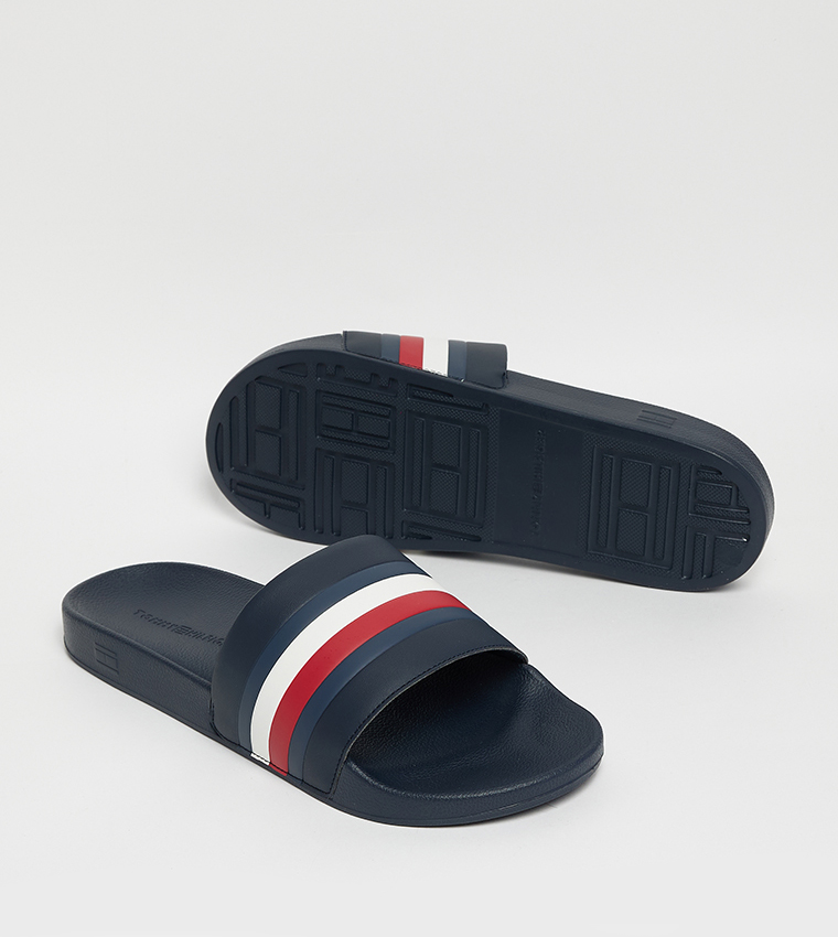 Color Block Open Toe Slides