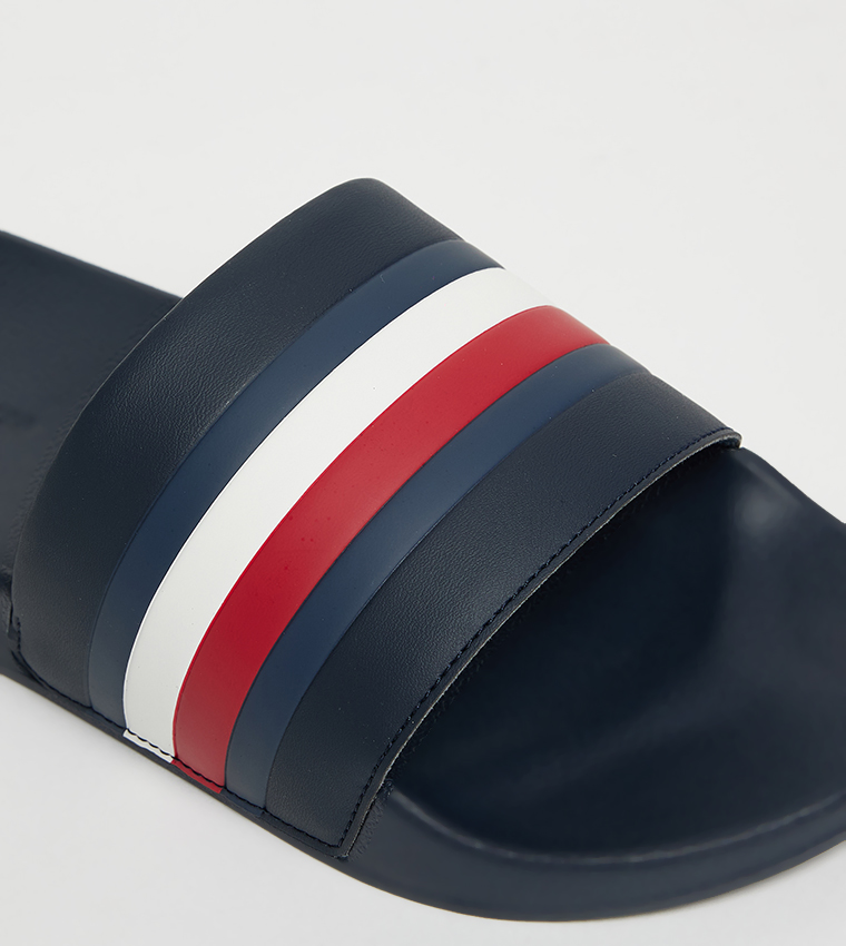 Color Block Open Toe Slides