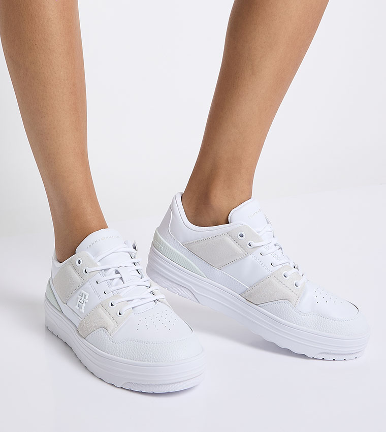Monogram Detail Platform Sneakers