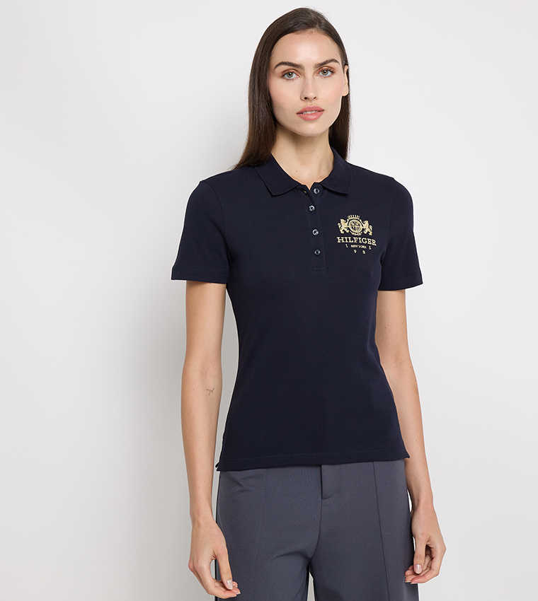 Logo Embroidered Short Sleeves Polo T-Shirt