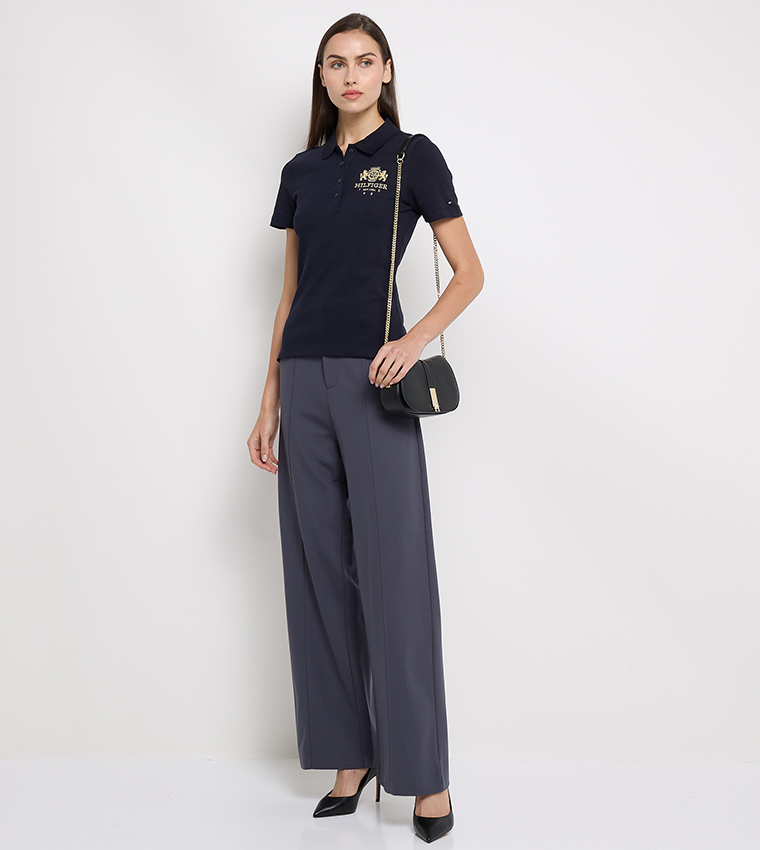 Logo Embroidered Short Sleeves Polo T-Shirt