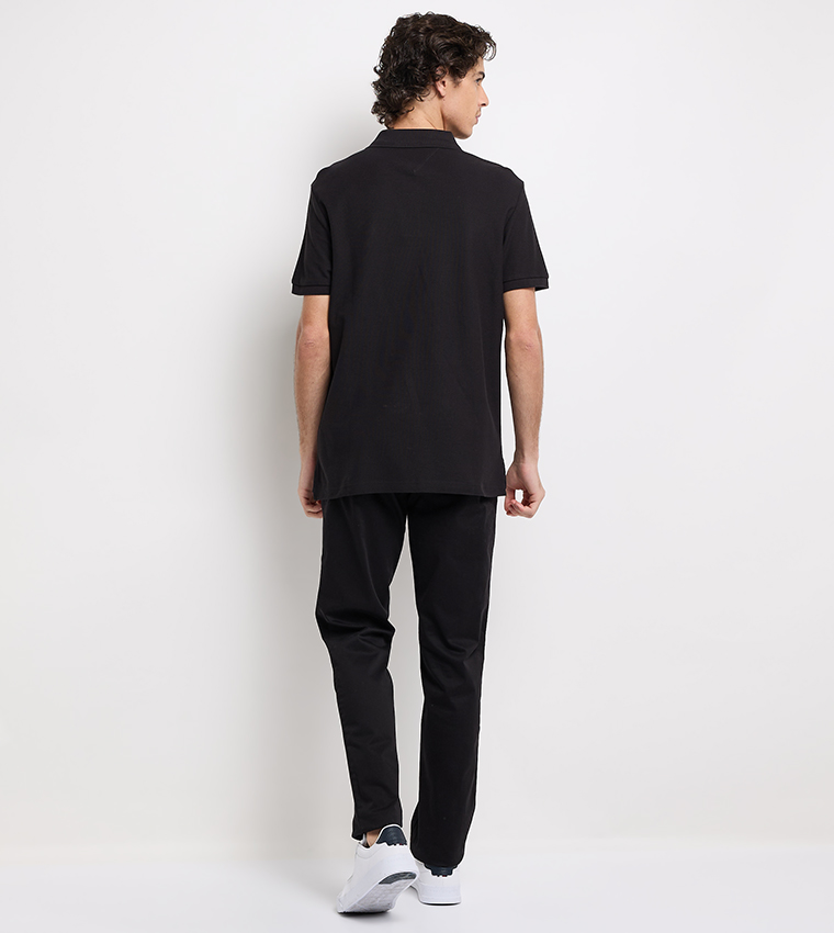 Monogram Detail Short Sleeves Polo T-Shirt
